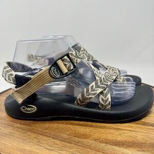Chaco Z/2 Classic Strappy Sport Hiking Sandals Women's 9 Black/White Open Toe